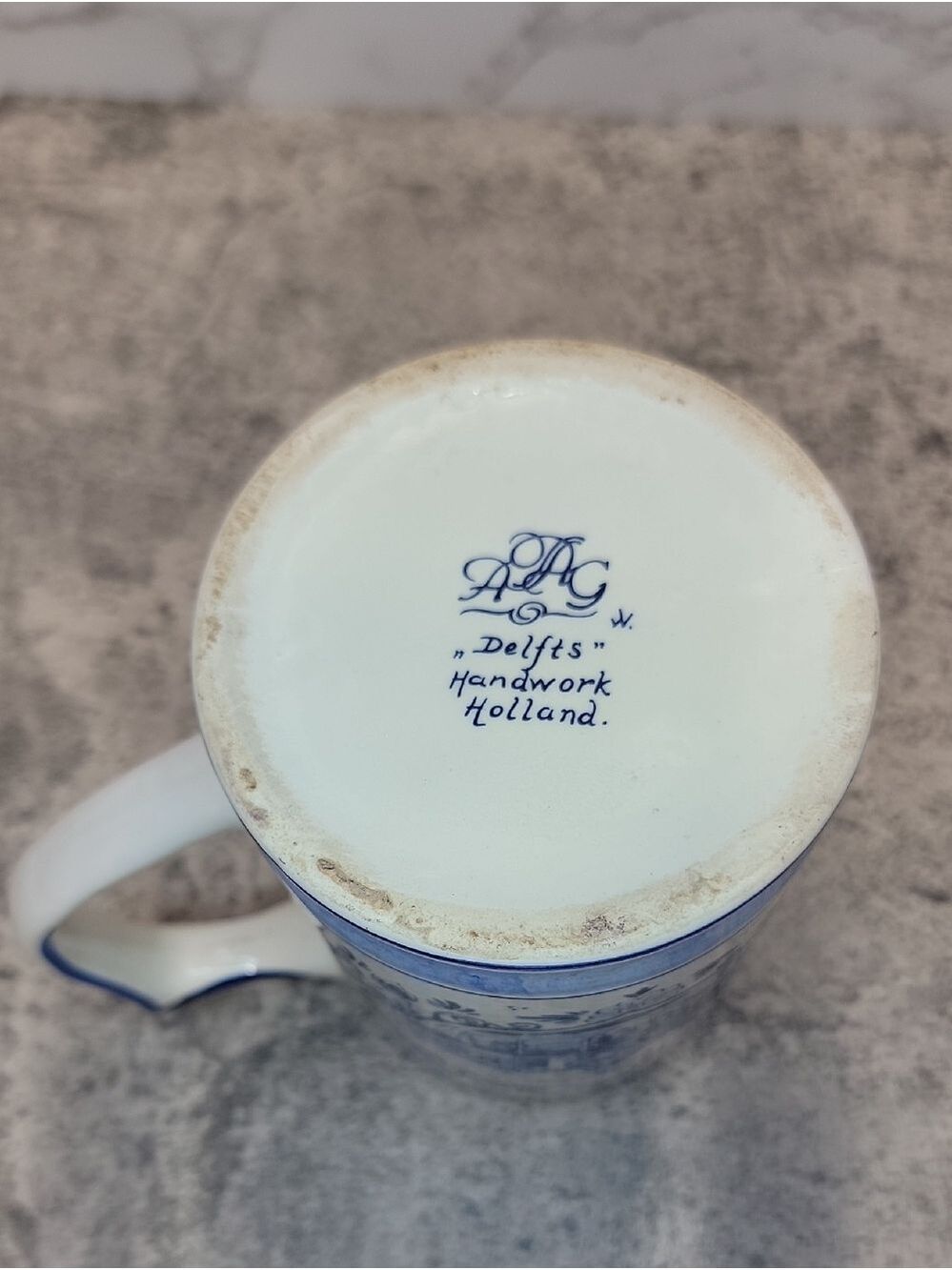 Vintage Heineken Blue Delft Ceramic Beer Stein Mug from Holland - Picture 5 of 11